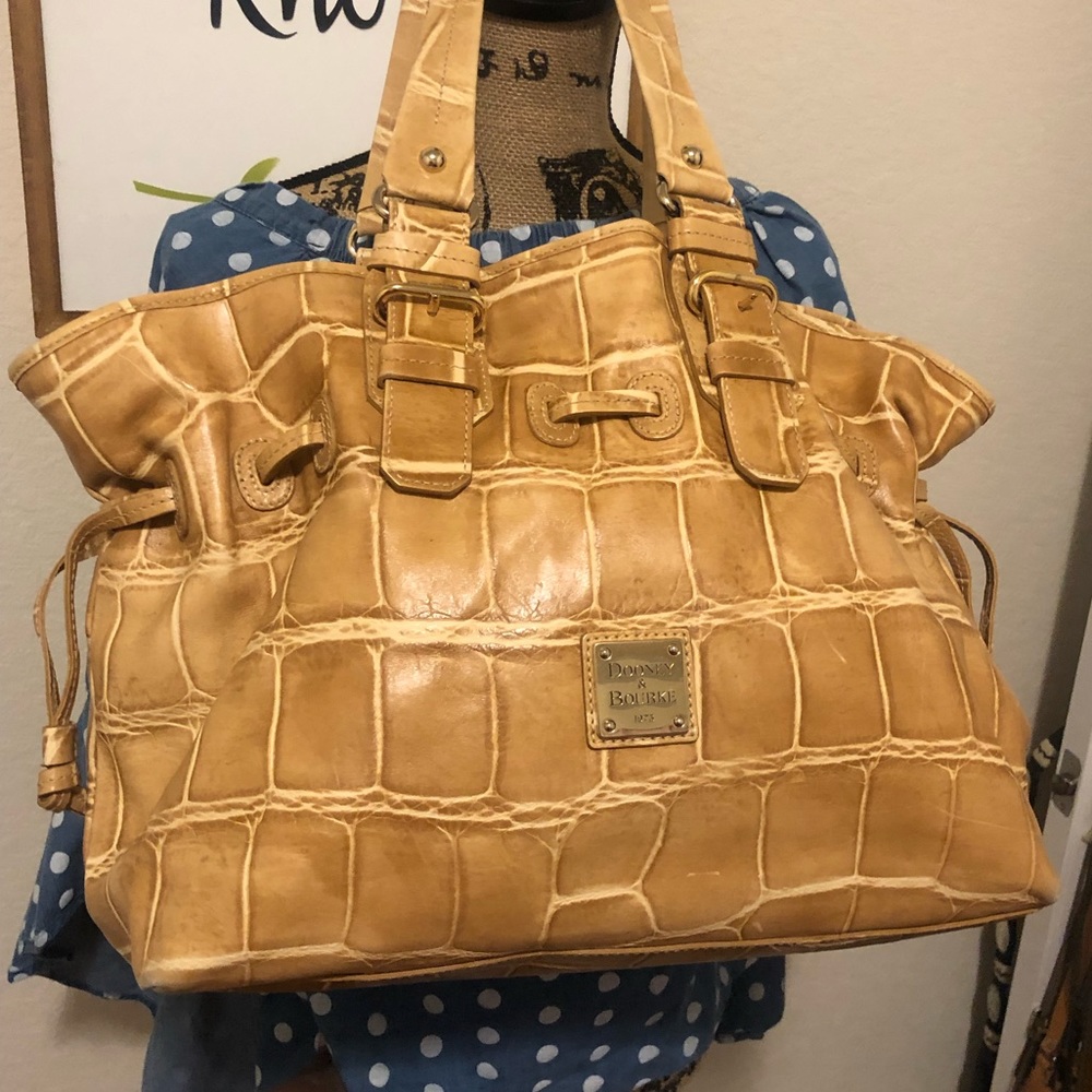 Dooney & Bourke large leather animal print tote